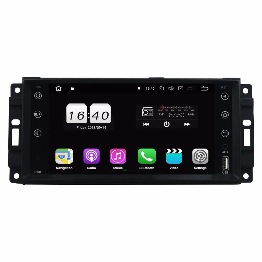 Perfect 7" Quad Core Android 8.1 Car Radio DVD GPS Head Unit for Chrysler Sebring 300C Jeep Grand Cherokee Compass Wrangler Journey 1