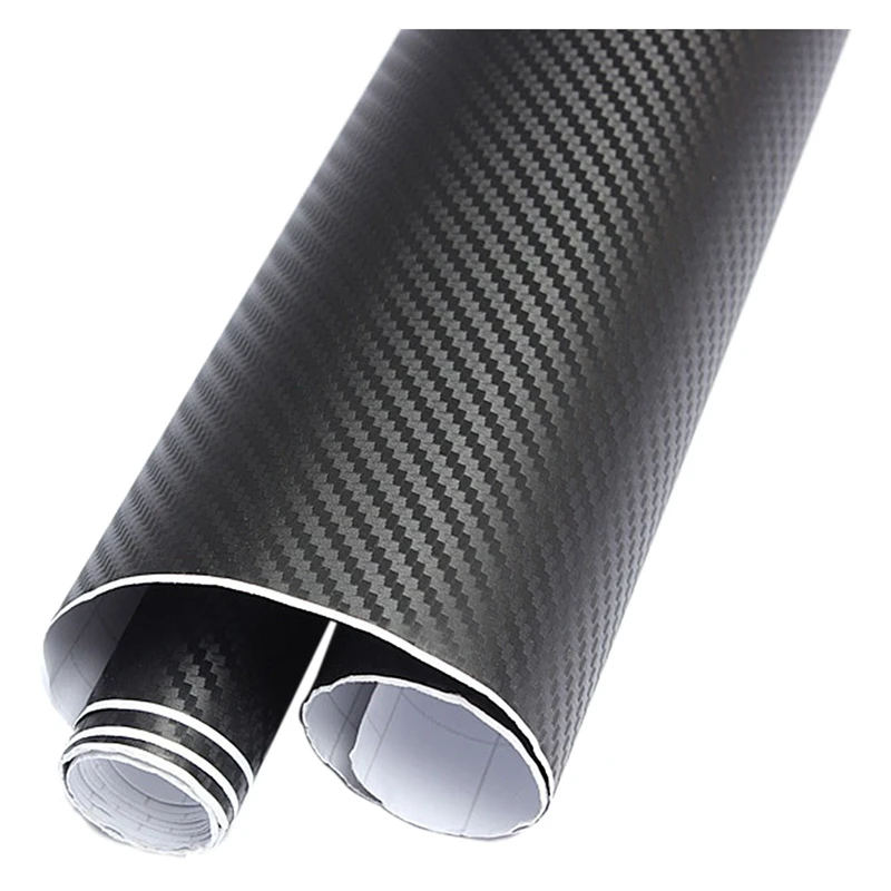 

DIY 30x127 3D Carbon Fiber Decal Vinyl Film Wrap Roll Adhesive Car Sticker Sheet Black