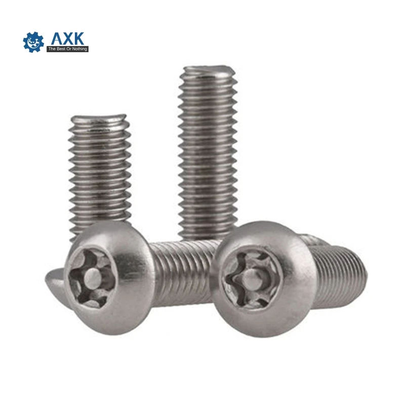 

50Pcs ISO14583 M2 M2.5 M3 M4 304 Stainless Steel Torx Pan Head Screw Six-Lobe Round Head Machine Security Screws