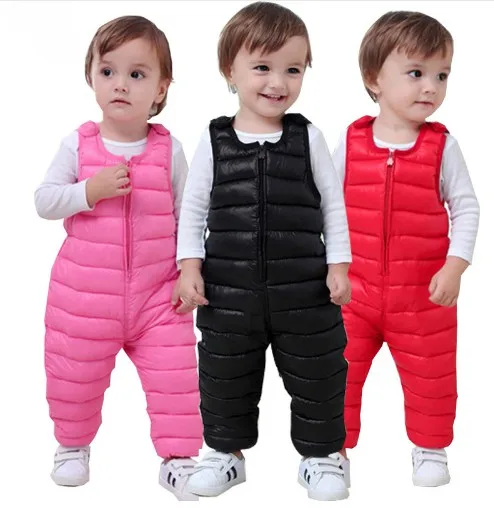 

waterproof kids pants Outwear baby overalls Children pants for girls leggings Cotton warm winter toddler trousers