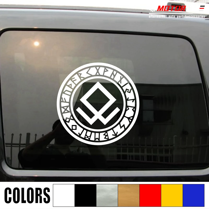

Odal Rune Viking Odin Norse Decal Sticker Car Vinyl pick size color circle