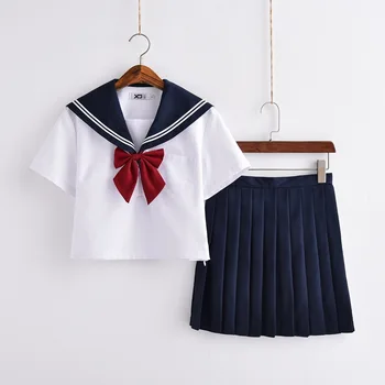 Hot Sale Japanese Schoolgirl Uniforms Navy Sailor School Uniform JK Uniforms Student Cosplay Costume Suit S-XXL frommer s® japanese phrasefinder