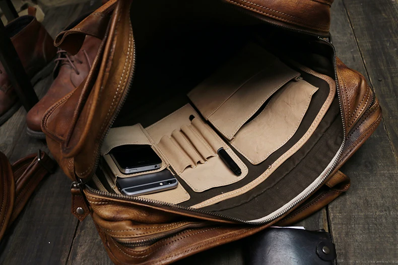 Винтажный роскошный портфель из натуральной кожи, мужской кожаный деловой портфель, мужской портфель, большой 15 дюймов, сумка для ноутбука, мужская сумка, большая сумка