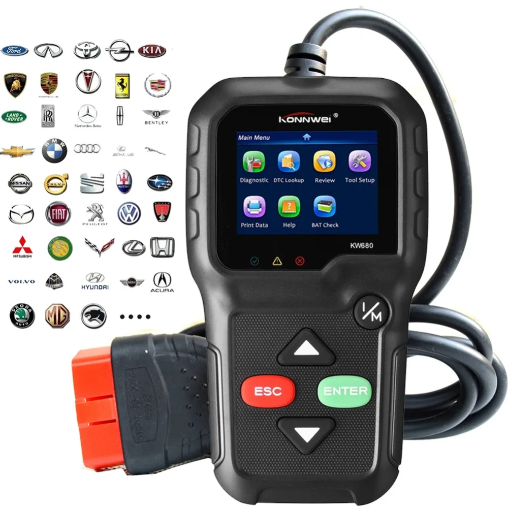Best Car OBD2 Auto Diagnostic Scanner KW680 OBD2 Scanner code Reader In
