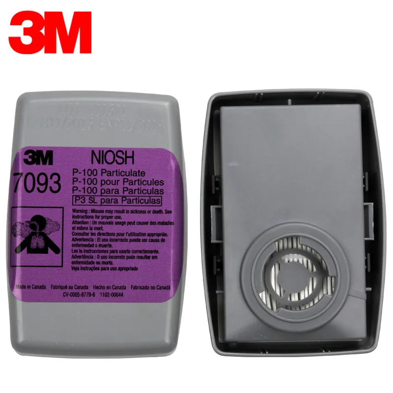

3M 7093 P100 Gas Cartridge Filter Protect Against Particulates/PM0.3/Welding Smoke Fit for 3M 6200/6800/7502 Mask