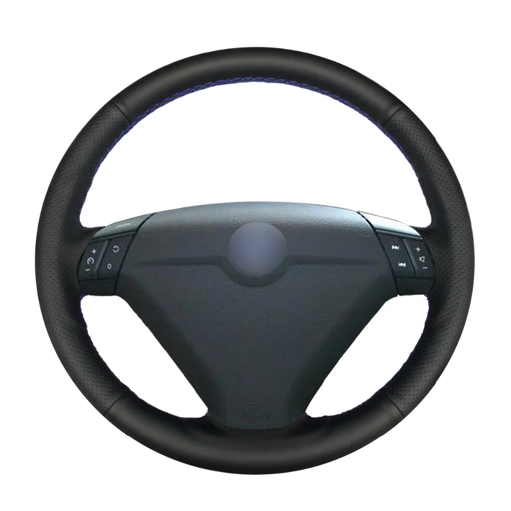 Прошитая вручную искусственная кожа черного цвета для Volvo S80 2004 2005 XC70 2007|Чехлы на