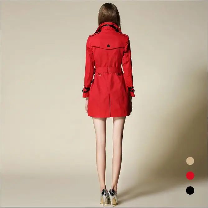 OKXGNZ Высокое качество Весна Для женщин куртка, Новая мода однотонные Цвет Женская ветровка двубортная Для женщин одноцветное пальто A202