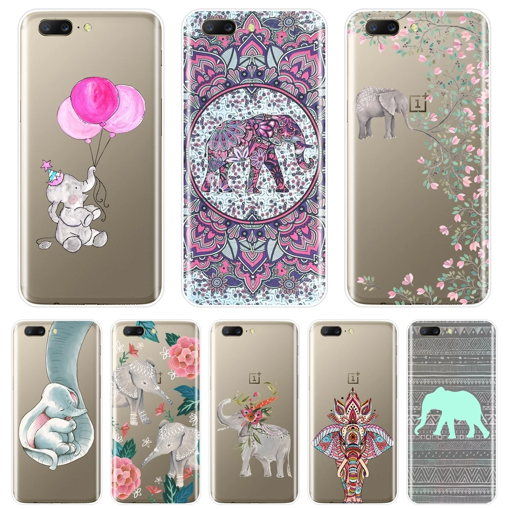 

TPU Phone Case For OnePlus 6 6T 5 5T 3 3T Silicone Soft Animal Elephant Flower Funny Cute Back Cover For One Plus 3 3T 5 5T 6 6T
