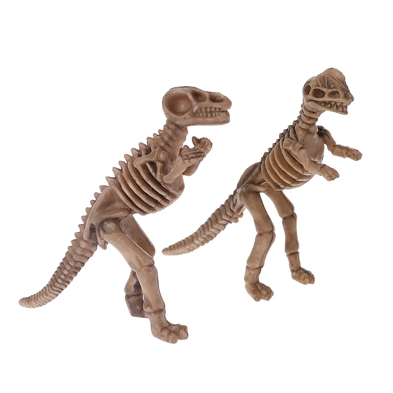 Lot 12 Assorted Plastic Dinosaurs Fossil Skeleton Dino Figures Kids Toy Gift 