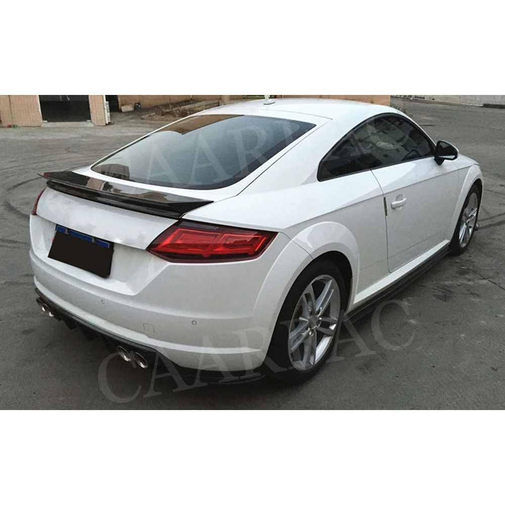 Углеродного волокна задний спойлер для Audi TT TTS TTRS BT Стиль frp зад багажник крылья