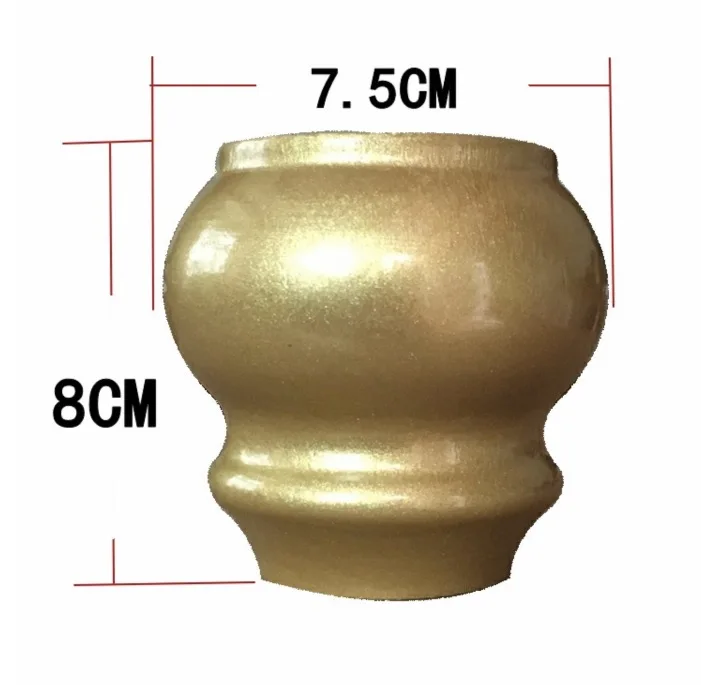 4Pieces/Lot H:8CM  European American Imitation Gold Solid Wood Sofa Cabinet Feet Gourd Leg
