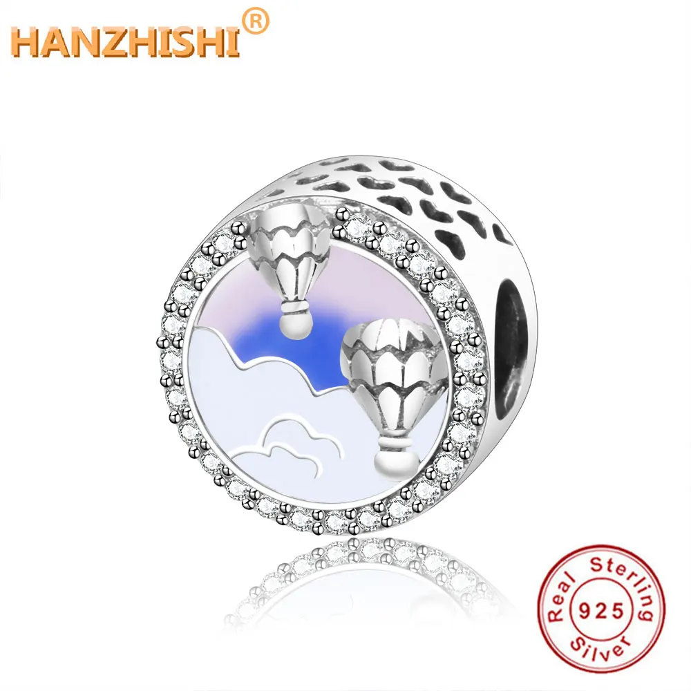

Fits Original Pandora Charm Bracelets DIY Jewelry Making 2019 Summer Authentic 925 Sterling Silver Hot Air Balloon Charm Beads