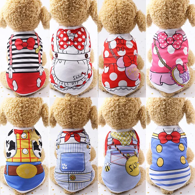 Estate Pet Vestiti Del Cane Freddo Puppy Shirt T shirt Cat gilet Cute Cartoon Co Estate Pet Vestiti Del Cane Freddo Puppy Shirt T shirt Cat gilet Cute Cartoon Co