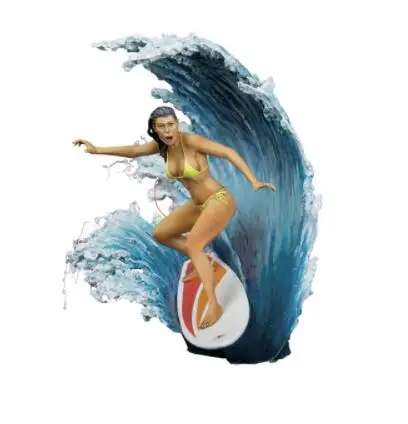 

1/32 Scale 54mm Resin figure Building Kit Surfing girl