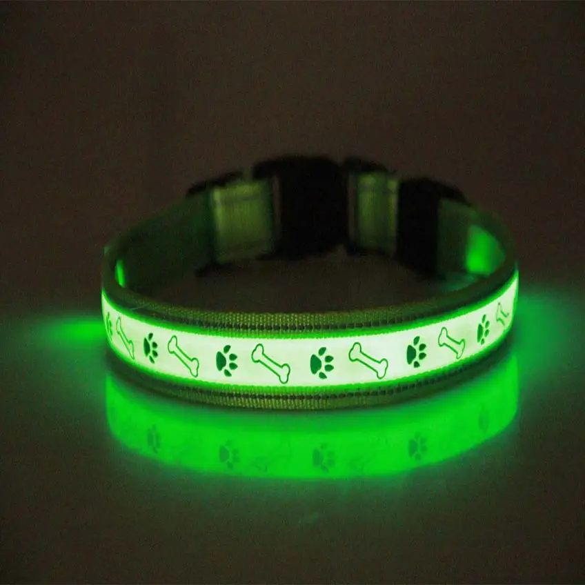 

Adjustable Leopard LED Dog Collar Flashing Glow 2 Mode Lighting Safety LED Pet Collar S/M/L Luminous Pet Products