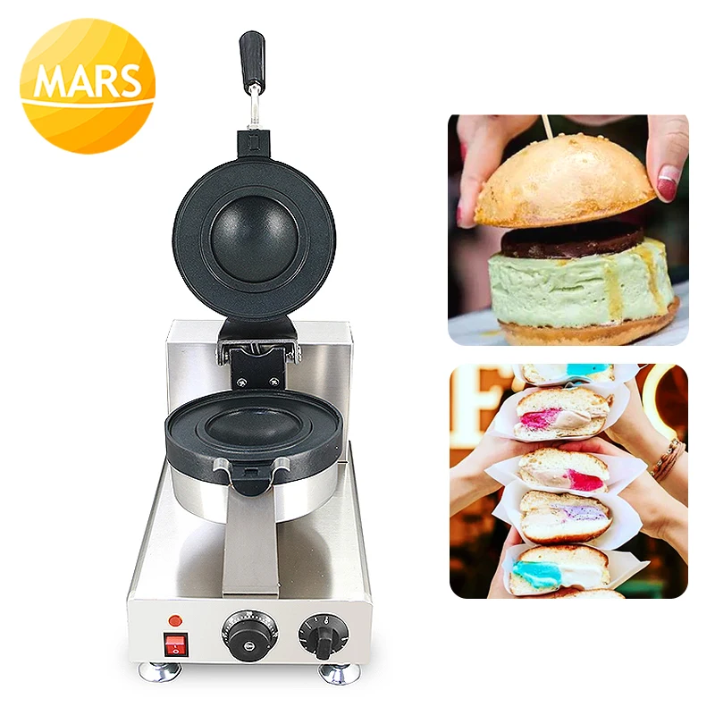 

Hot Snack Dessert Machine Donut Ice Cream Krapfen Warmer Italy Gelato Panini Press Sandwich Maker