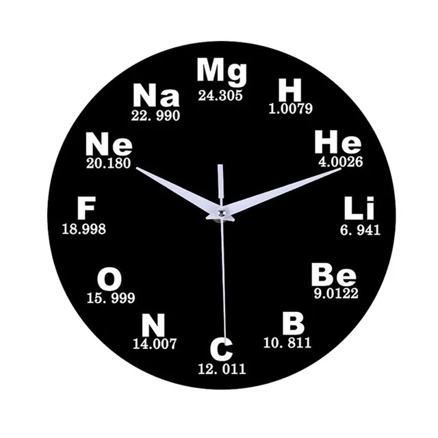 1Piece Chemical Element Periodic Table Vinyl Record Wall Clock