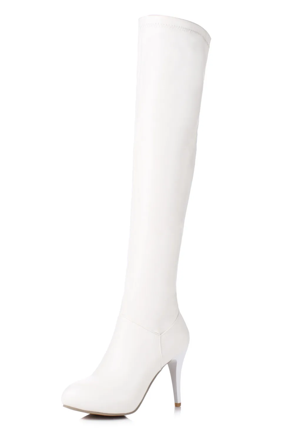 Г. Новые Брендовые женские ботинки, большой размер 32-45 пикантная женская обувь на тонком высоком каблуке без шнуровки высокие сапоги для вечеринки, танцевальные цвета: белый
