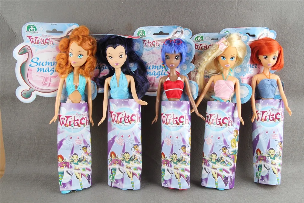 

RARE 5pcs Set of W.I.T.C.H. Magic Summer 32cm Doll Collection Girl Gift