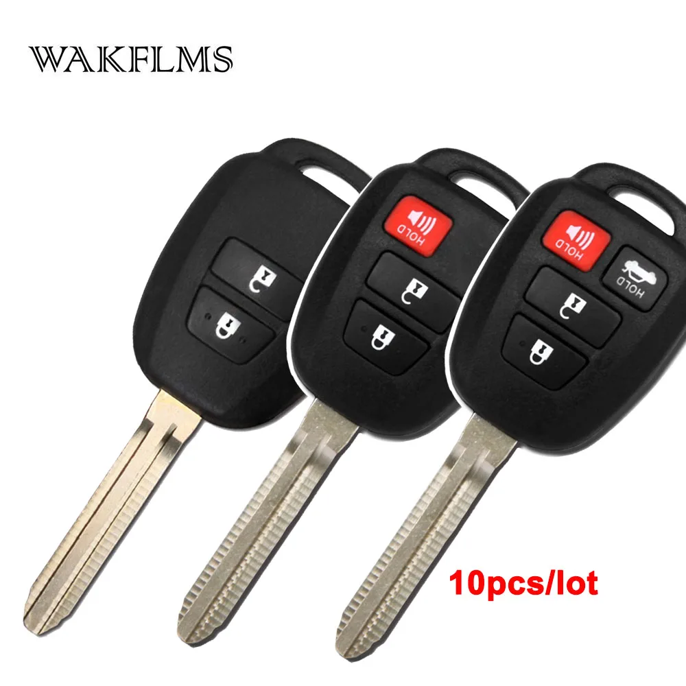 

10pcs 2 / 3 / 4 Buttons Car Key Case Remote Shell Keyless Accessories For Toyota Only Shell No Board No Chip