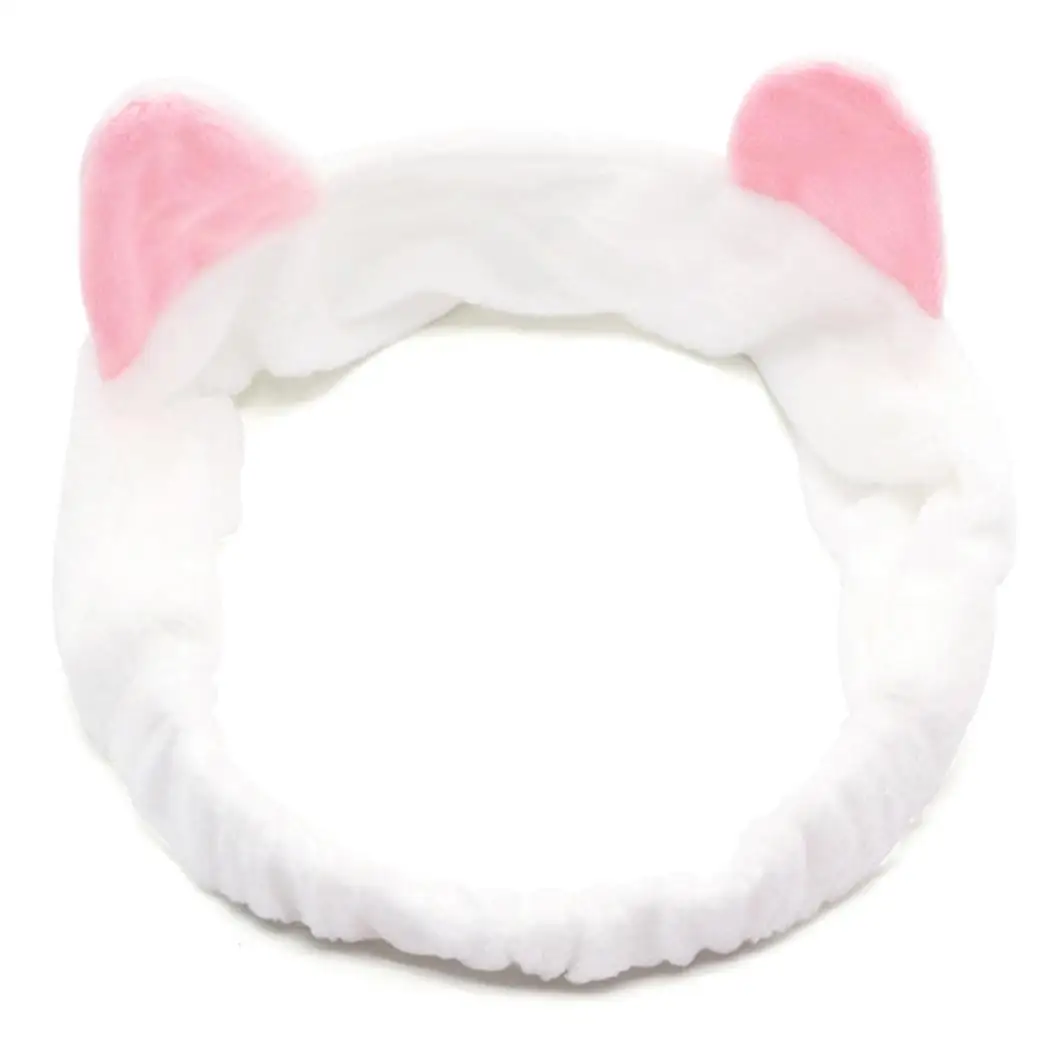 

Cute Sweety Cat Ear Soft Towel Hair Band Wrap Headband For Bath Spa Make Up Hairband Spring Autumn Summer Winter Ears