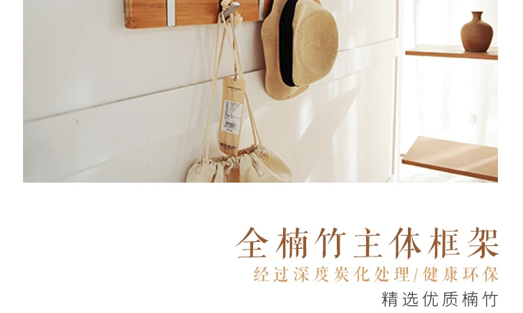 50*20 см Натуральная Бамбуковая вешалка для одежды настенная сумка для мелочей шляпа Вешалка для шарфов декоративный держатель для ключей ванная комната стеллаж для хранения