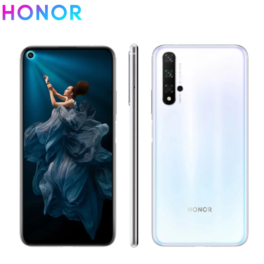 Новый Honor 20 мобильный телефон 6 26 &quot8 Гб RAM 256 ГБ ROM Kirin 980 Octa Core Super Charge Side fingerprint Android 9