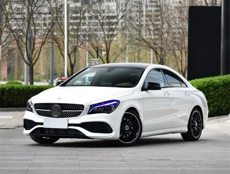 Галогенная лампа Обновление все светодиодные передние фары для Mercedes-Benz CLA W117 фары Двойной Луч би-объектив СВЕТОДИОДНЫЙ drl