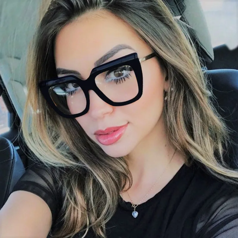 

Retro Square Glasses Frames Men Women Optical Fashion Computer Glasses 45676