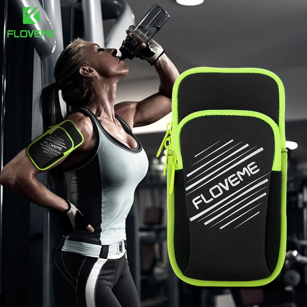 

FLOVEME Armband Sports Case For iPhone X 8 7 6S 6 Plus Case GYM Running Jogging Hand Phone Bags Cover For Xiaomi Redmi Note 7
