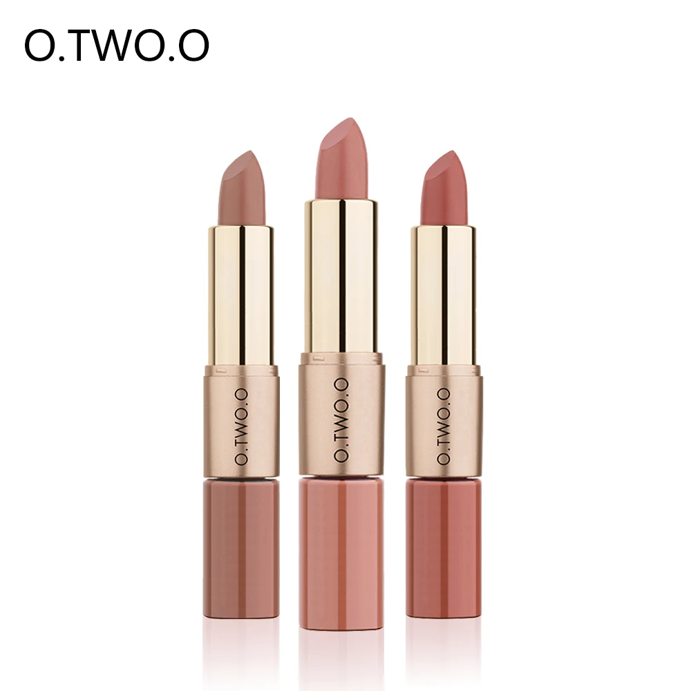 

O.TWO.O Lip gloss Matte lipstick 2 in 1 liquid Lipstick Easy to wear Long lasting Moisturizing Waterproof Nonstick cup 12 Color