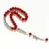 8mm Natural stone Bead 33 Prayer Beads Islamic Muslim Tasbih Allah Mohammed Rosary for women men ► Photo 1/5