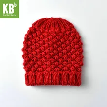2017 KBB Весна Популярные Мода Multicolors Красочный Красный Дети Женщины Мужчины Подростки Ручной Вязки Пряжи Теплая Зимняя Шапка Шапка