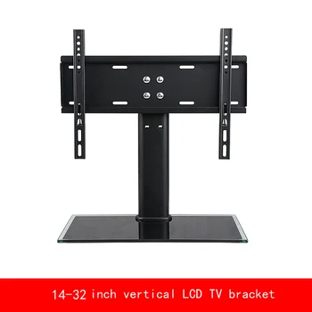

VESA standard 14"-32" inch move up or down PC Monitor plasma LCD TV bracket vertical Toughened glass base stent