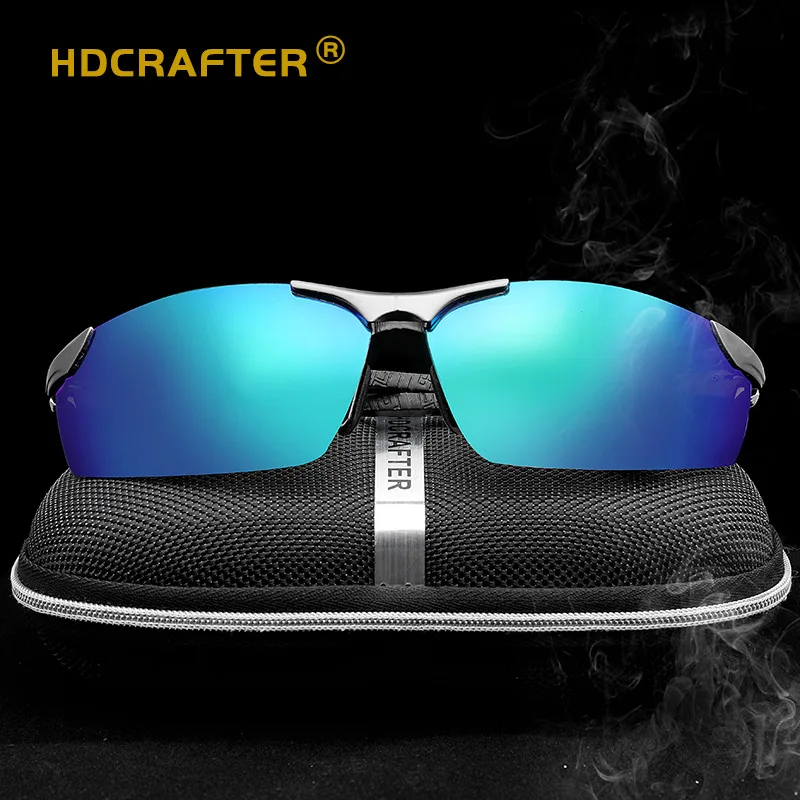 HDCRAFTER алюминиево-магниевые мужские солнцезащитные очки, поляризационные мужские зеркальные солнцезащитные очки с покрытием, мужские очки для мужчин 6511