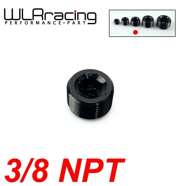 

WLR RACING - 3/8" NPT Pipe Thread Allen Socket Plug black npt plug WLR-SL932-06