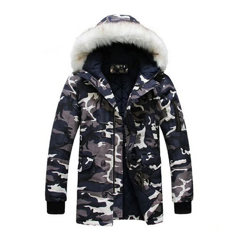 

New 2016 Winter Jackets Camouflage Cotton-padded Clothes Lovers Fashion Man Thick Coat Men's Leisure Outwear M-5XL WMW054
