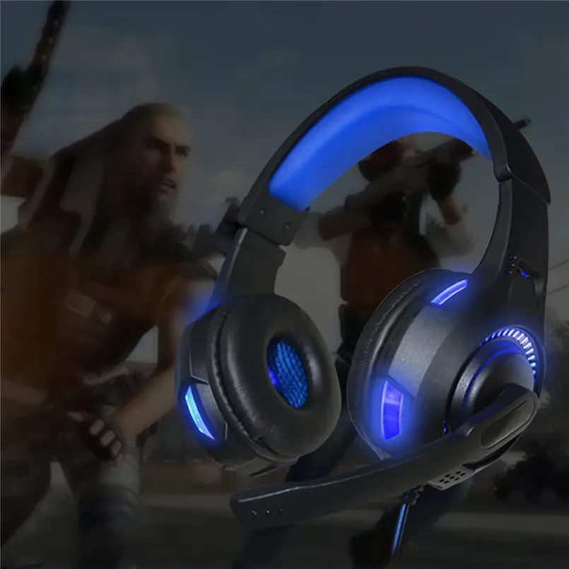 Surround Stereo Gaming Headset Headband Headphone 3.5mm with Mic for PC Fashionable Headphone Soft Cushion Head-Pad 40AP907