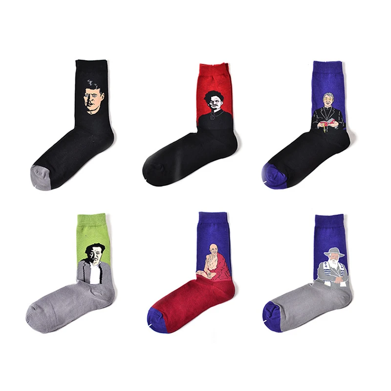 Socks Funny Retro Art Painting Character Pattern for Women Men ox Calcetines Van Gogh Socks paragraph abstract art oil painting Socks Funny Retro Art Painting Character Pattern for Women Men ox Calcetines Van Gogh Socks paragraph abstract art oil painting