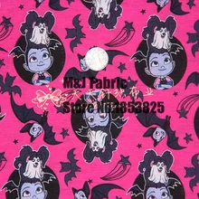 50x170 см маленький Дьявол летучая мышь вампир девочка хлопок трикотажная ткань с принтом трикотажная Джерси ткань для постельного белья DIY детская юбка ткань