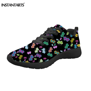 

INSTANTARTS Women Sneakers Running Shoes Cartoon Butterfly Sneakers Mesh Breathable Sports Jogging Shoes Walking Athletics Shoes