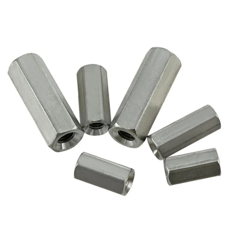 

1PCS M3 M4 M5 M6 M8 M10 M12 M14 M16 M20 M24 hex rod connector nut stainless steel metric connector