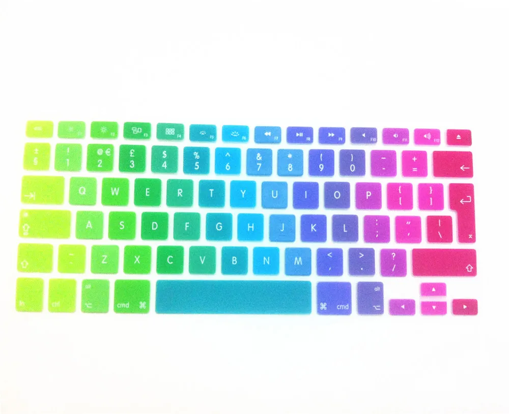 Laptop 13/'/'15/'/'17/'/' Rainbow Colorful For Macbook Air Keyboard Cover Silicone