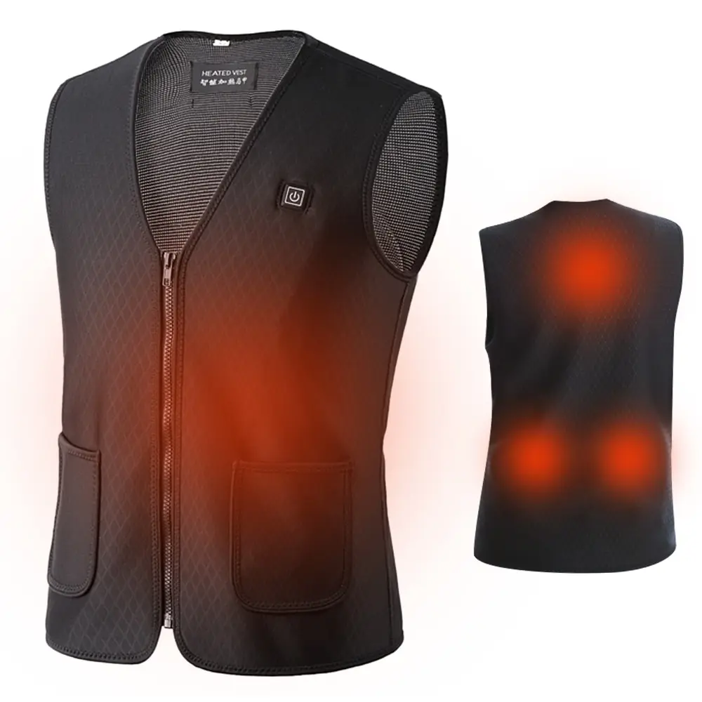

2019 New USB Charging Winter Warmer Coat Women Electric Heated Vest Heating Waistcoat Fishing Climbing Skiing Winter Jacket