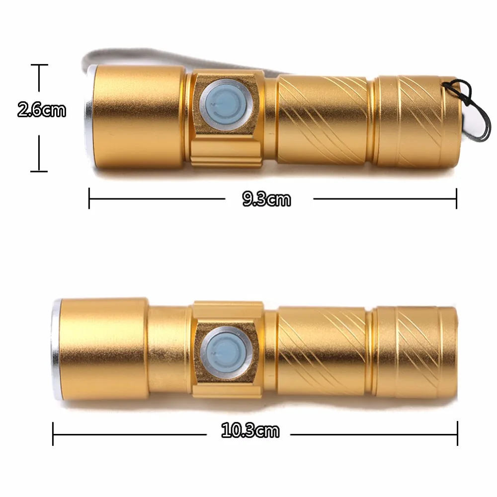 2000LM мини Led Q5 удобный водонепроницаемый перезаряжаемый USB флэш-светильник фонарь масштабируемый фонарь лампа 3 режима светильник для спорта на открытом воздухе