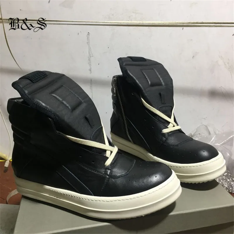 Черные и уличные мужские ботинки из натуральной кожи в стиле панк; коллекция года; модные кроссовки на шнуровке в стиле рок, хип-хоп; обувь для влюбленных