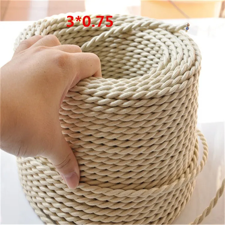 20.75 5M Lot textile cable Fabric Wire Chandelier Pendant  (7)