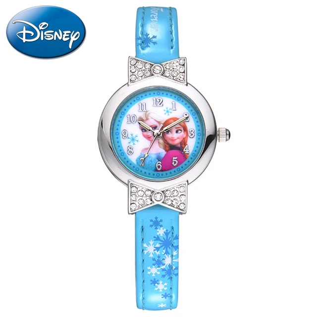 Disney 54055 Frozen Elsa Anna Princess Best Rhinestone Watch Pretty Girl Fashion Casual Quartz