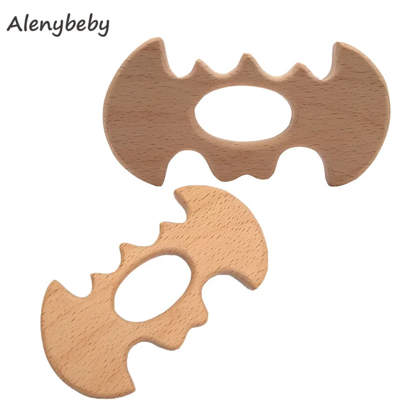 1pcs BPA FREE Natural Wood Teether Cartoon Animal Shape Wooden Baby Teether Toy Safe New baby Teething Toys Baby Shower Gift