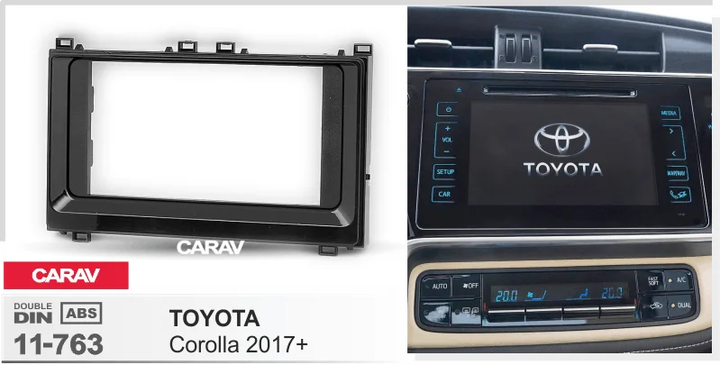 CARAV 11-763 двойной din dash комплект аудио стерео радио установка dash комплект для TOYOTA Corolla+(с боковыми кронштейнами